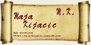 Maja Kijačić vizit kartica